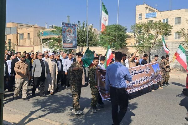 همبستگی مردم ولایتمدار نسیم‌شهر در راهپیمایی علیه رژیم صهیونیستی