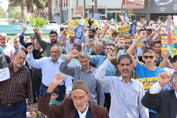 خشم گناباد در پی جنایات رژیم صهیونسیتی 
