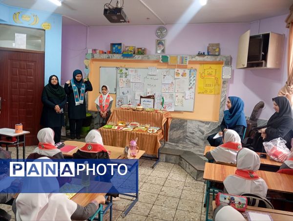 صبحانه سلامت با تم پرچم در دبستان نرجس 