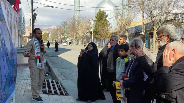برپایی موکب پذیرایی از تجمع کنندگان جشن پیروزی فلسطین