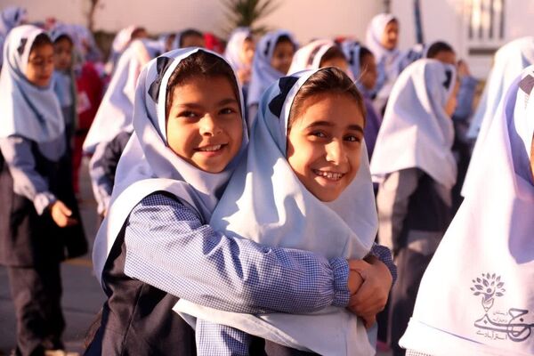صبحگاه دانش در دبستان رجبی گرگان