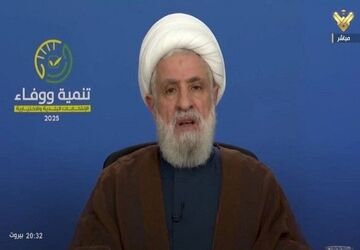 شیخ نعیم قاسم: رژیم صهیونیستی ۳ هزار بار آتش‌بس را نقض کرده است
