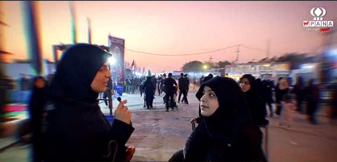 گفت‌وگوی خبرنگار پانا با دانش‌آموزان در مسیر اربعین