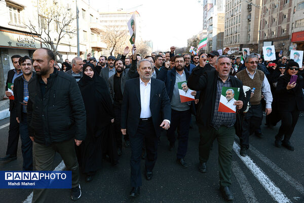 حضور وزیر آموزش و پرورش در راهپیمایی محکومیت اقدامات تروریستی علیه ملت ایران