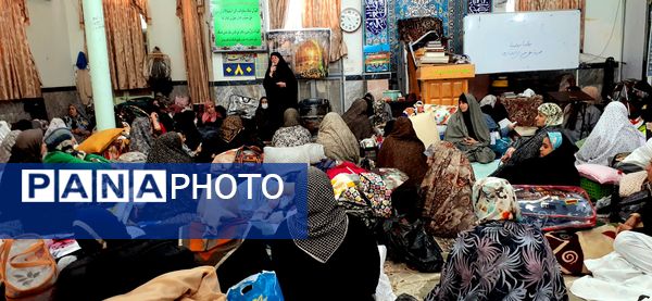 مراسم اعتکاف مادر دختری در مسجد صاحب الزمان آشخانه