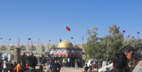  کاروان زائرین پیاده دانش‌آموزی در نیشابور