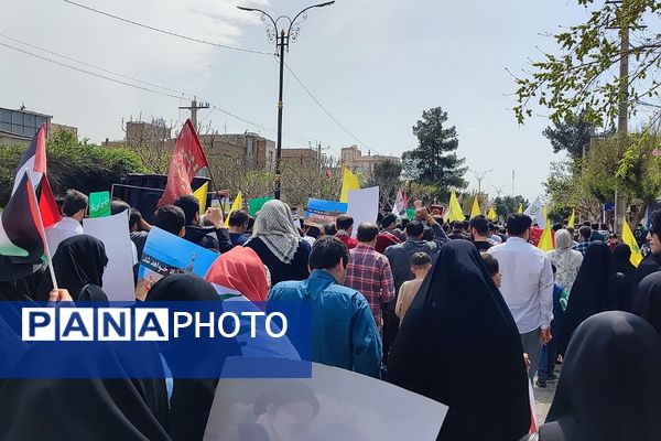 حضور پرشور مردم و مسئولان رباط کریم در راهپیمایی روز قدس