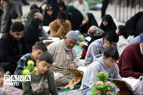 جزءخوانی خانوادگی قرآن کریم در حرم حضرت معصومه(س)