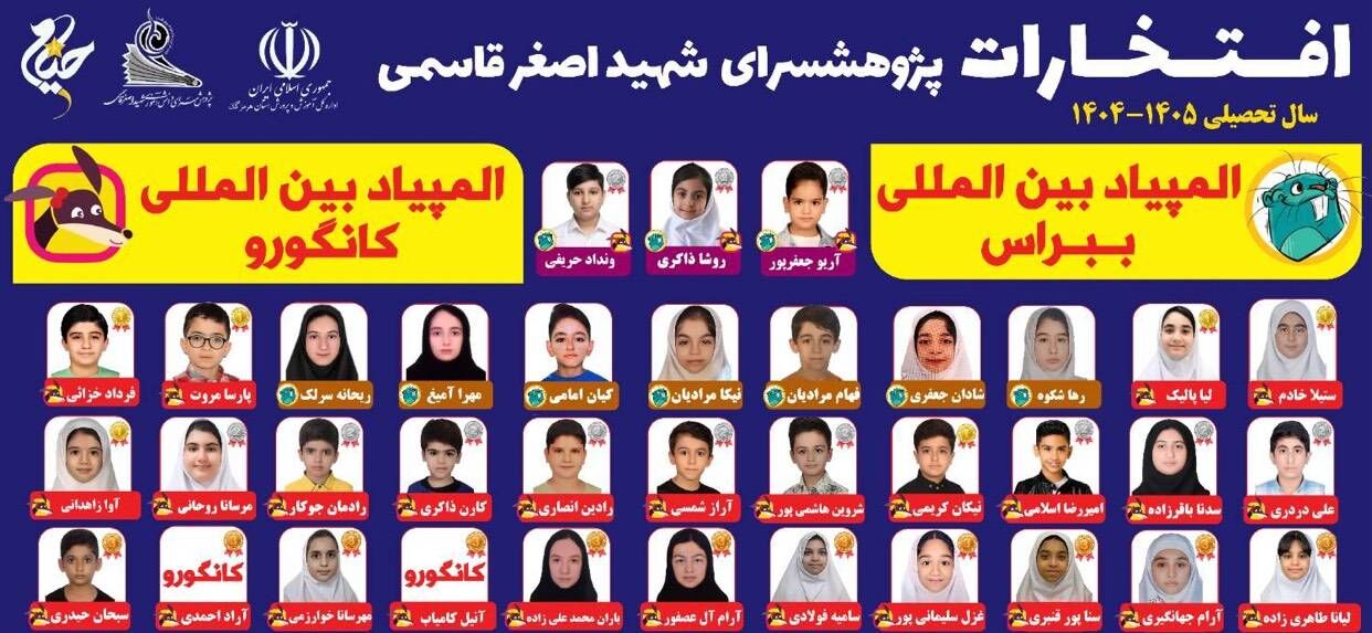دانش‌آموزان هرمزگانی ۳۸ رتبه برتر در المپیادهای بین‌المللی «ببراس» و «کانگورو» کسب کردند
