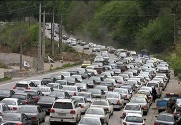 ترافیک سنگین در محور چالوس