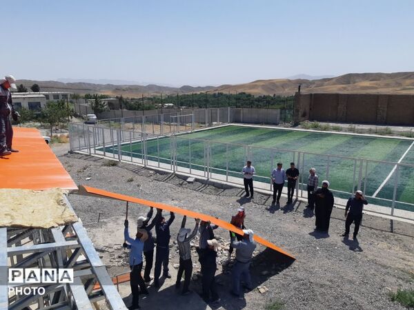 عملیات اجرایی آموزشگاه ۶ کلاسه «شهید دربندی» در روستای قلعه‌ نوِ کلات 