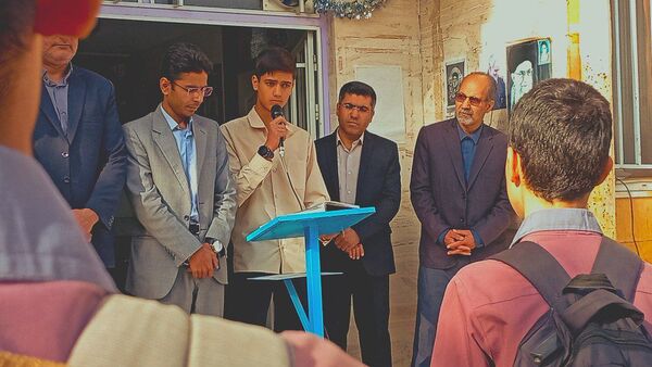 حضور مدیر آموزش و پرورش کاشمر در دبیرستان پسرانه میثاق