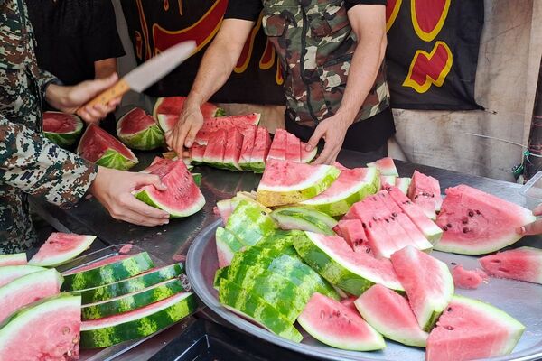 طنین فریاد «لبیک یا حسین(ع)» در پیاده‌روی باشکوه جاماندگان اربعین حسینی در شهرستان قدس