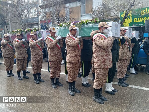 قاب پانا میزبان مراسم تشییع پیکر شهدا نیشابور 