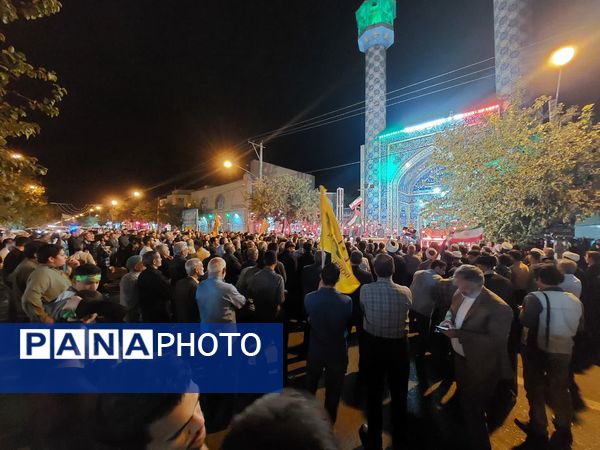 تجمع مردم شهید پرور گناباد در شهادت رهبر مجاهد لبنان