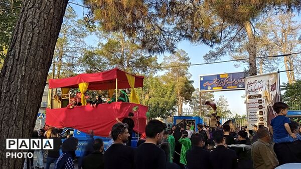 ورود باشکوه کاروان بنی اسد (ع) و نخل بزرگ فدافن به میعاد گاه عاشقان 