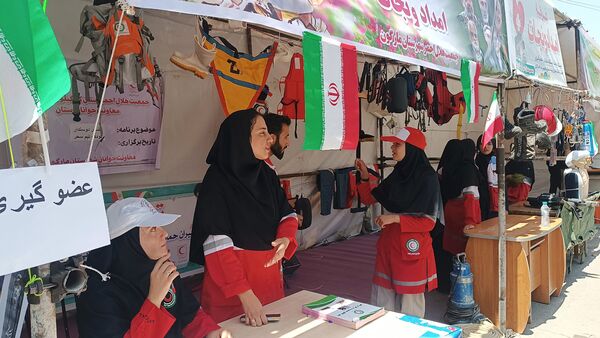 حضور فعال هلال احمر مارگون در نمایشگاه عید غدیر با ارائه خدمات امدادی و آموزشی