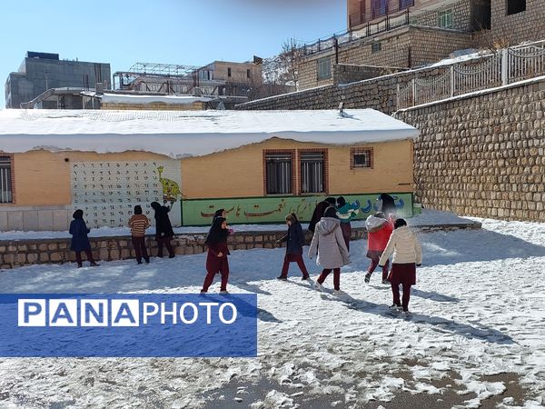 اولین برف پاییزی در شهرستان کوهرنگ