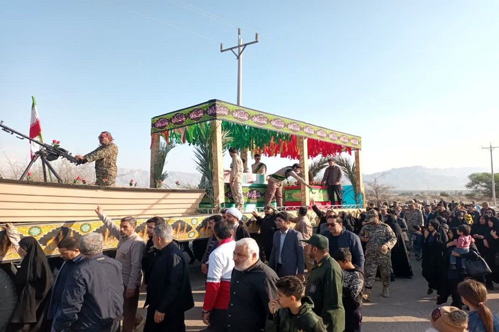 تشییع پیکر پاک شهید گمنام پدافندهوایی در بهبهان