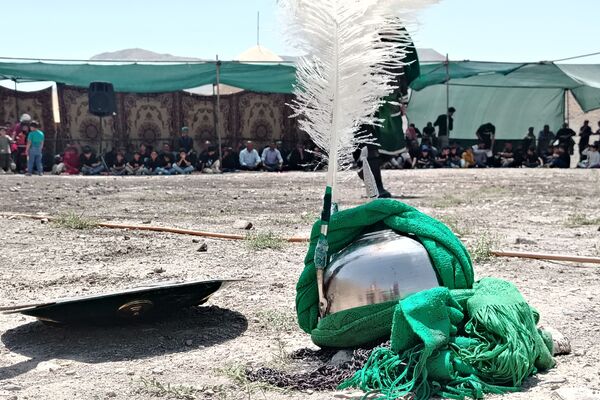 مراسم تعزیه خوانی در روز اربعین حسینی در شهر بار