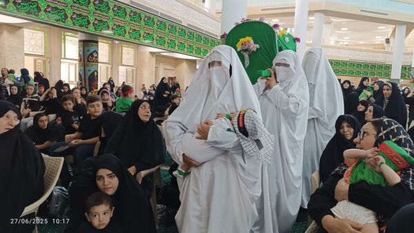 زمزمه‌های «یا علی‌اصغر(ع)» در مصلی زنجان طنین‌انداز شد