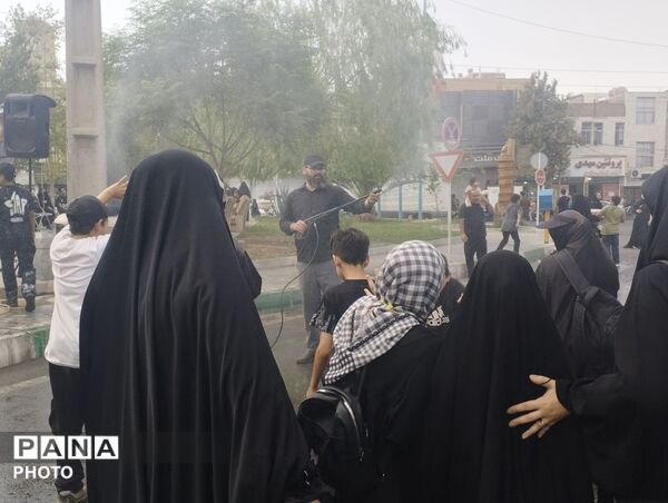 قدم های جامانده از ارض طوس، در مسیر حرم حضرت جعفربن موسی الکاظم (ع)