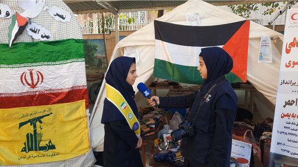 همدلی دانش‌آموزان دبیرستان فرهنگیان ناحیه۷ با دانش‌آموزان غزه