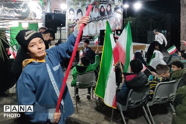 سوگواره چهلمین روز شهادت دانش آموزان ناحیه دو شهرری و مدرسه شجره طیبه در میدان نماز شهرری 