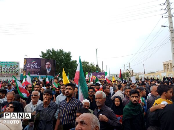 میناب در روز قدس؛ فریاد همبستگی و استکبار ستیزی در شهر مقاومت و ایثار