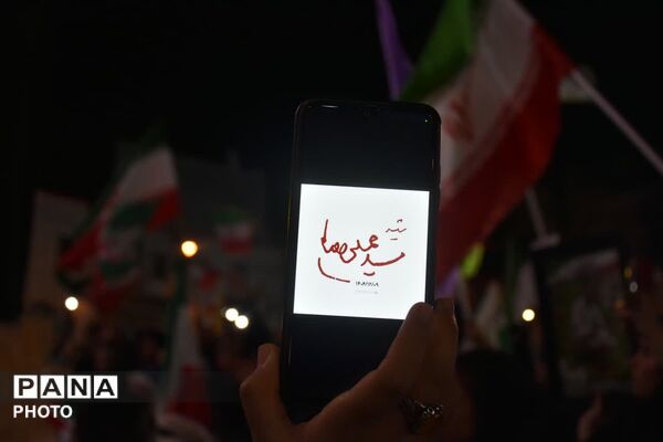 حضور خادمان آستان قدس رضوی در موج پنجاه‌وهشتم تجمعات شبانه؛ همدلی با بیرق حرم رضوی