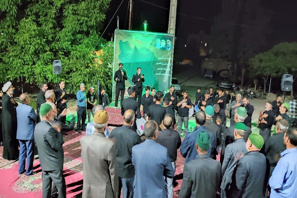 مراسم عزاداری ششمین شب از ماه محرم الحرام در حسینیه شهدای شهر بار