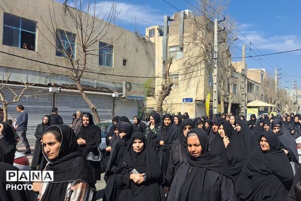  تشیع جنازه شهیده جنگ آمریکایی _ صهیونی در چهاردانگه