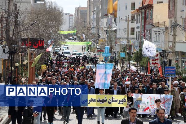راهپیمایی روز قدس در شهرستان سرعین