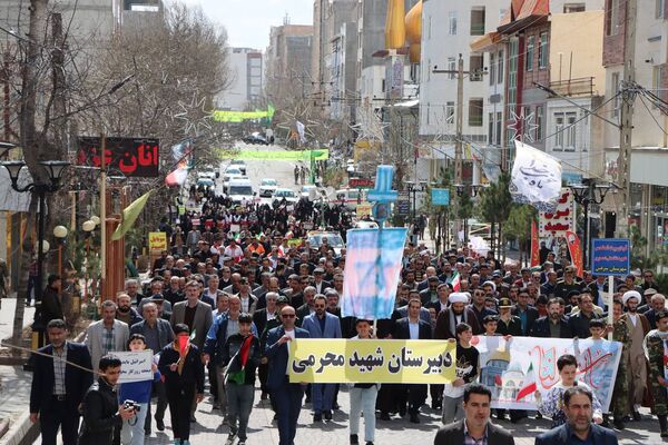 راهپیمایی روز قدس در شهرستان سرعین