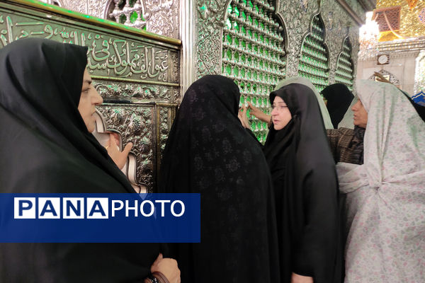 زیارت حرم مطهر شاهچراغ (ع) و ادای احترام به شهیده معصومه کرباسی