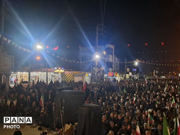 تجمع برای حمایت از رزمندگان کشور در شهر دهدشت 
