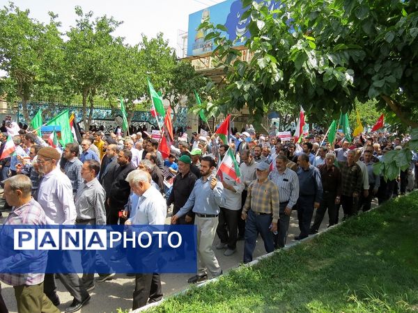 حضور پرشور مردم شهرستان بجنورد در راهپیمایی حمایت از غزه 