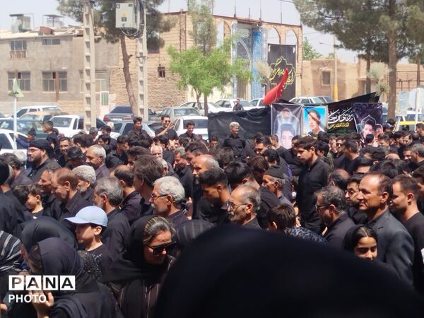حرکت دسته‌های عزاداری در روستای فدافن همزمان با روز تاسوعای حسینی