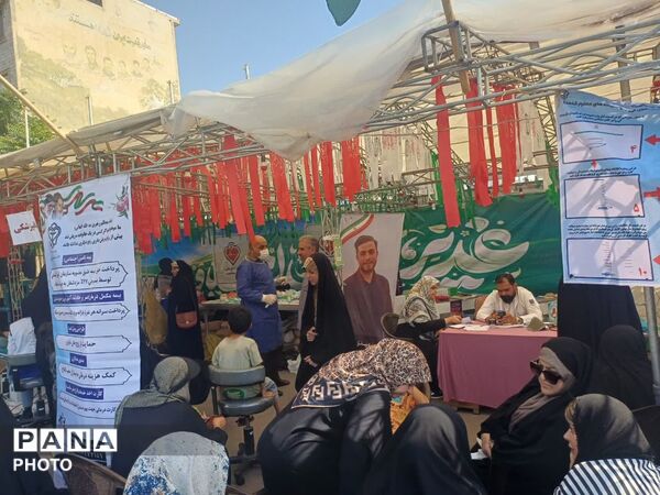 برپایی موکب خدمات پزشکی رایگان در جشن غدیر 