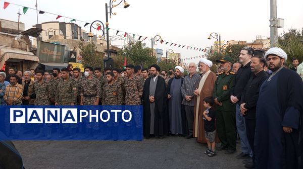 تجمع حضور شهروندان ساوجی در پی شهادت مظلومانه شهید اسماعیل هنیه
