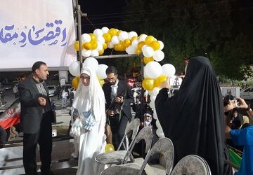  پیوند زوج‌های جوان در نظرآباد فضای میدان را رنگی از عشق، معنویت و همبستگی بخشید