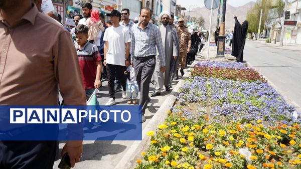 حضور پرشور مردم حاجی‌آباد در راهپیمایی روز قدس