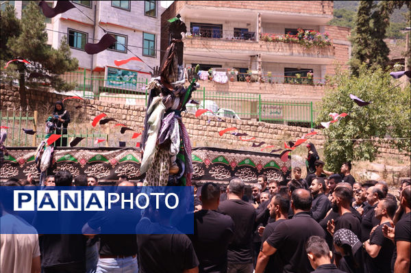 مراسم تاسوعای حسینی در روستای زیارت