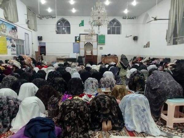 مراسم اعتکاف در مسجد روستای مهدی آباد خلیل آباد