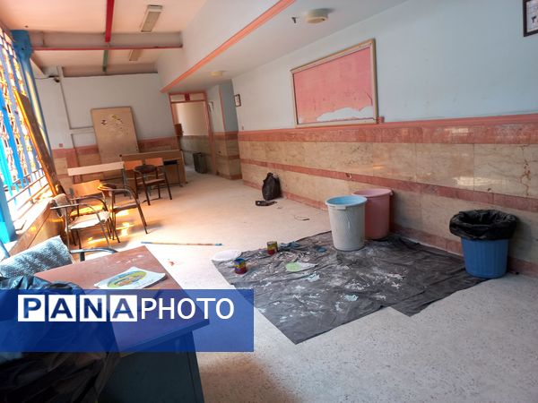 بازسازی و نوسازی مدرسه ستایش شهرستان ملارد در آستانه بازگشایی مدارس