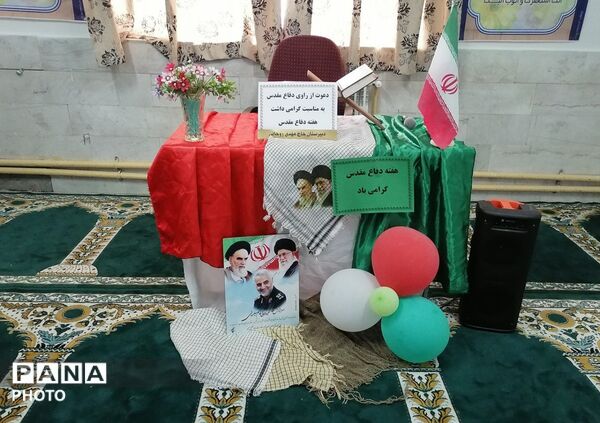 روایتگری جانباز جنگ تحمیلی در دبیرستان حاج مهدی روحانی ارغا شهرستان خلیل آباد