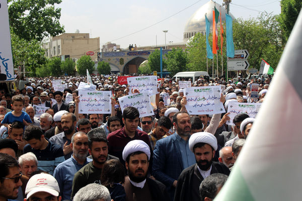 اعلام انزجار مردم قم از جنایات رژیم صهیونیستی در جمعه خشم