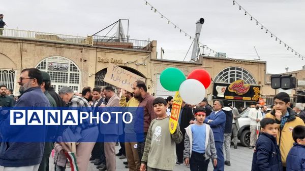 جشن بهار انقلاب در راهپیمایی ۲۲ بهمن در تفت