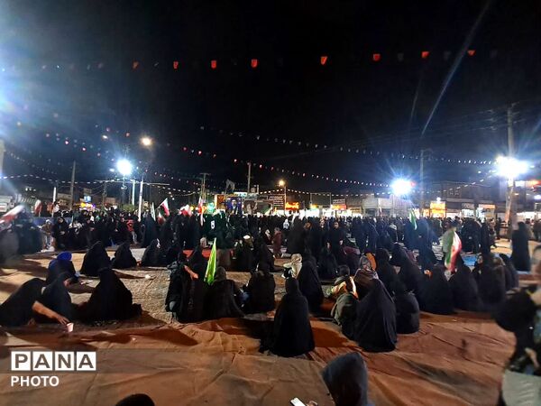 تجمع برای حمایت از رزمندگان کشور در شهر دهدشت 