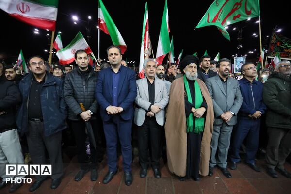 ندای رعدآسای «الله‌اکبر» در بزرگداشت یوم‌الله ۱۲ فروردین، در استان همدان
